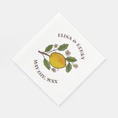 Serviette En Papier Lovely Lemons MARIAGE Fiançailles Rustique PERSONN (Coin)