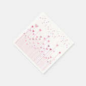 Serviette En Papier Lovely Pink Hearts Saint-Valentin | Napkin (Coin)