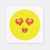 Serviette En Papier Lovestruck Emoji (Devant)