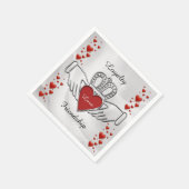 Serviette En Papier Loyauté Amitié Claddagh Napkins (Coin)