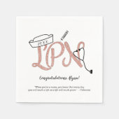 Serviette En Papier LPN Rose Gold Parties scintillant infirmière décor (Devant)