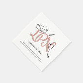 Serviette En Papier LPN Rose Gold Parties scintillant infirmière décor (Coin)