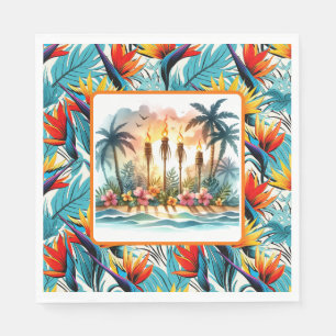 Serviette En Papier Luau Oiseau Du Paradis