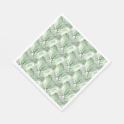 Serviette En Papier Luau Palm Tropical Feuille (Coin)