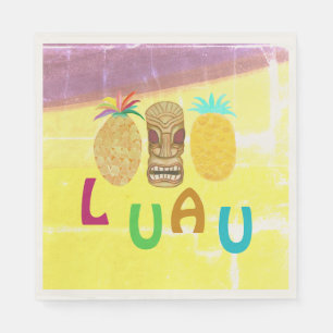 Serviette En Papier Luau Tiki Ananas d'été
