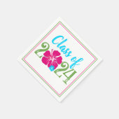 Serviette En Papier Luau Tropical Class of 2024 Graduation Paper (Coin)