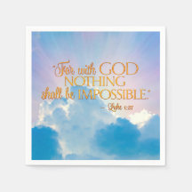 Luc 1:37 Serviettes personnalisées