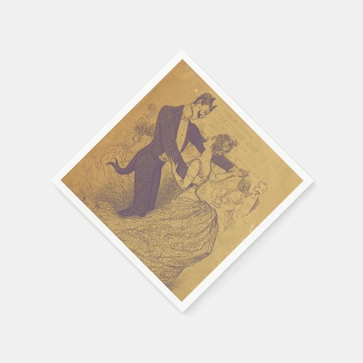 Serviette En Papier Lucifer Danser avec une dame (Coin)