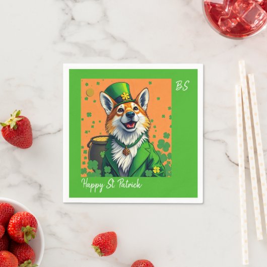 Serviette En Papier Lucky Animals in Disguise - St. Patrick’s Day Fun (En situation)