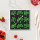 Serviette En Papier Lucky Celtic Motif Shamrock (En situation)