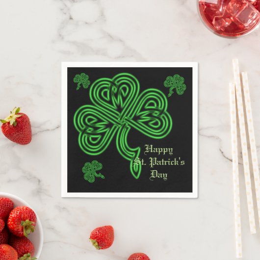 Serviette En Papier Lucky Celtic Shamrock serviettes (En situation)