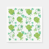 Serviette En Papier Lucky Clover Motif - Design Shamrock vert (Devant)