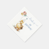 Serviette En Papier Lucky Duck 1ère fête d'anniversaire (Coin)