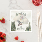 Serviette En Papier Lucky Duck 1ère fête d'anniversaire (En situation)