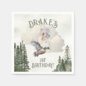 Serviette En Papier Lucky Duck 1ère fête d'anniversaire (Devant)