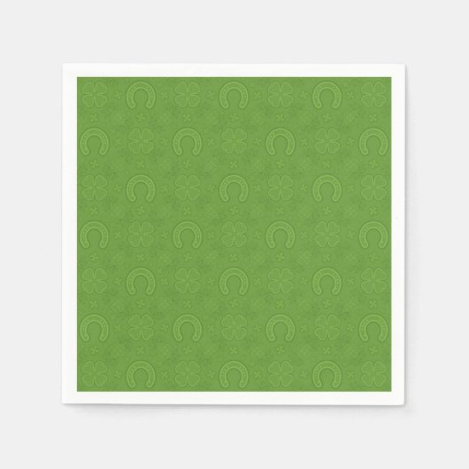 Serviette En Papier Lucky Green Icons Motif (Devant)