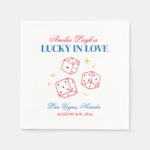 Serviette En Papier Lucky In Love Casino Bachelorette Week-end (Devant)