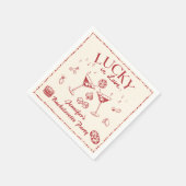 Serviette En Papier Lucky In Love Cocktails Bachelorette Party Napkins (Coin)