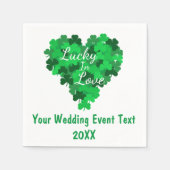 Serviette En Papier Lucky In Love, Événement Mariage (Devant)