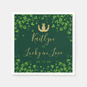 Serviette En Papier Lucky In Love Fête de Mariage de la Saint-Patrick (Devant)