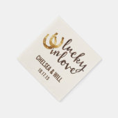 Serviette En Papier Lucky in Love Horseshoe Personnalisé (Coin)