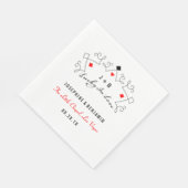 Serviette En Papier Lucky In Love Las Vegas Mariage (Coin)