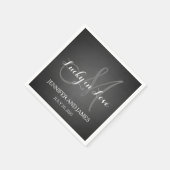 Serviette En Papier Lucky in Love Rustic Papier Mariage serviettes (Coin)