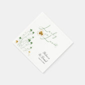 Serviette En Papier Lucky in Love Shamrock Mariage Fleur sauvage (Coin)