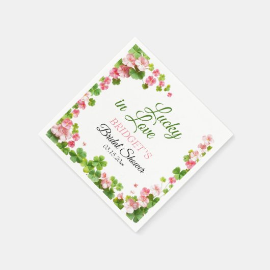 Serviette En Papier Lucky in Love St. Patrick's Day Fête des mariées (Coin)