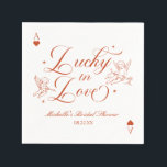 Serviette En Papier Lucky In Love Vintage Cupid Mariage Élégant<br><div class="desc">Voici les serviettes en papier Lucky In Love Vintage Cupid Élégant pour une fête de mariage !</div>
