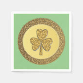 Serviette En Papier Lucky Irish Shamrock Gold Coin (Devant)