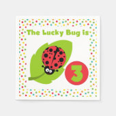 Serviette En Papier Lucky Ladybug 3e Anniversaire Papier serviettes (Devant)