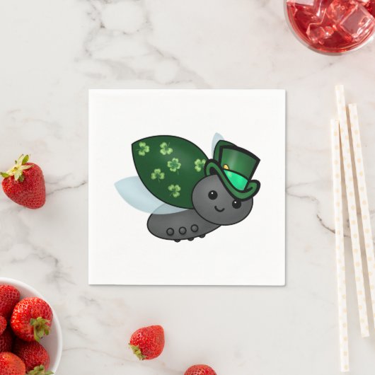Serviette En Papier Lucky Leprechaun Ladybug (En situation)