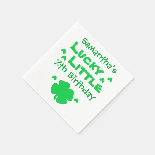 Serviette En Papier Lucky Little Birthday (Coin)