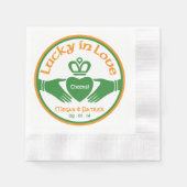 Serviette En Papier Lucky Love Irish Claddagh Mariage personnalisé (Devant)