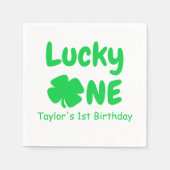 Serviette En Papier Lucky One 1er anniversaire (Devant)