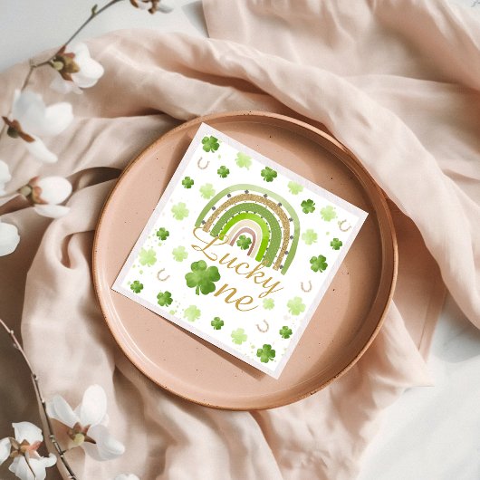 Serviette En Papier Lucky One First Birthday Napkins