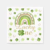 Serviette En Papier Lucky One First Birthday Napkins (Devant)