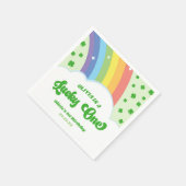 Serviette En Papier Lucky One Lucky Charm Rainbow 1er Anniversaire (Coin)