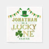 Serviette En Papier Lucky One St. Patrick's Day 1er anniversaire (Devant)