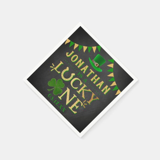 Serviette En Papier Lucky One St. Patrick's Day 1er anniversaire (Coin)