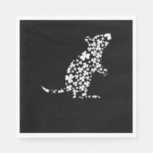 Serviette En Papier Lucky Rat Shamrock Irlandais St patrick mignon Clo