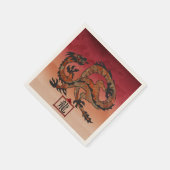 Serviette En Papier Lucky Red Dragon, 龙 (Coin)