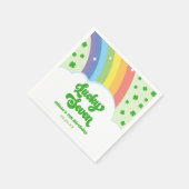 Serviette En Papier Lucky Seven Rainbow Cloches 7e fête d'anniversaire (Coin)