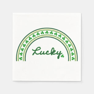 Serviette En Papier Lucky Shamrock