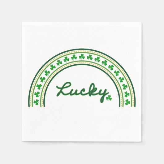 Serviette En Papier Lucky Shamrock (Devant)