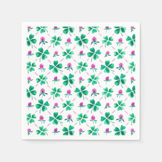 Serviette En Papier Lucky shamrock (Devant)