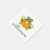 Serviette En Papier Lucky Shamrock Beers Leprechaun St Patrick's Name (Coin)