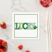Serviette En Papier Lucky Shamrock St Patrick's Day Party (En situation)