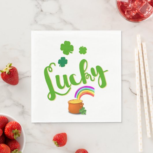 Serviette En Papier Lucky St. Patrick's Day Papier serviettes (En situation)